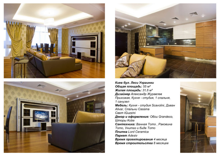 Дизайн квартир в Киеве — заказать красивый дизайн-проект (разработка) интерьера квартиры